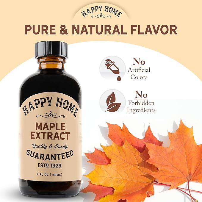 Happy Home Premium Natural Maple Flavor - Certified Kosher, 4 oz.
