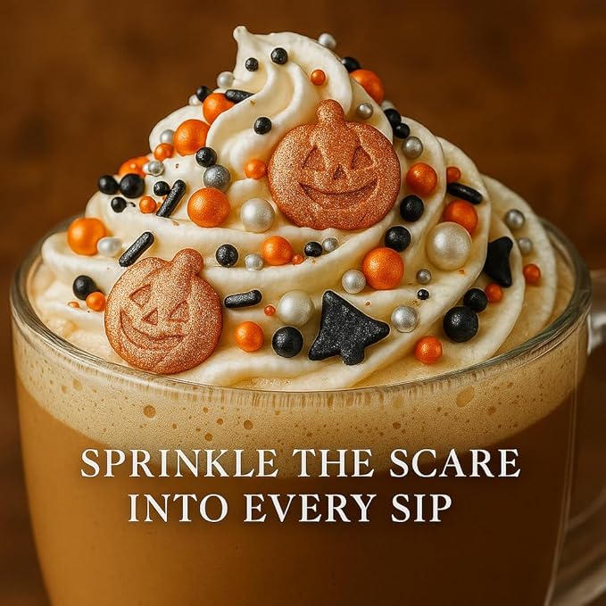Confect Halloween Edible Sprinkles Bottle | Spooky Cake Decorations for Halloween Cupcakes, Cookies, Treats | Festive Sprinkle Mix for Baking – Witch, Ghost, Pumpkin Shapes – 4.2 Oz (HLWNBOX-BT-11)