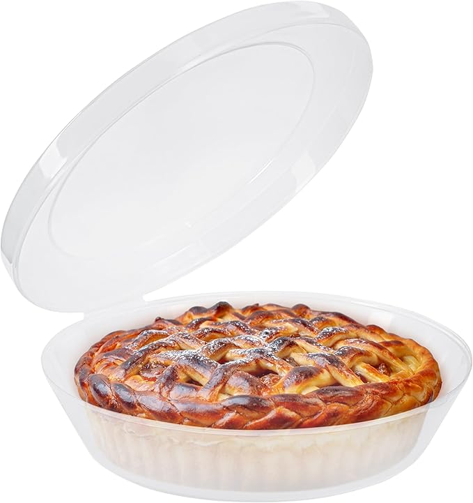 Pie Carrier with Airtight Lid - BPA Free Pie Storage Container with Cover - Transport Keeper for Most Bakery - Plastic Pie Dish Holder