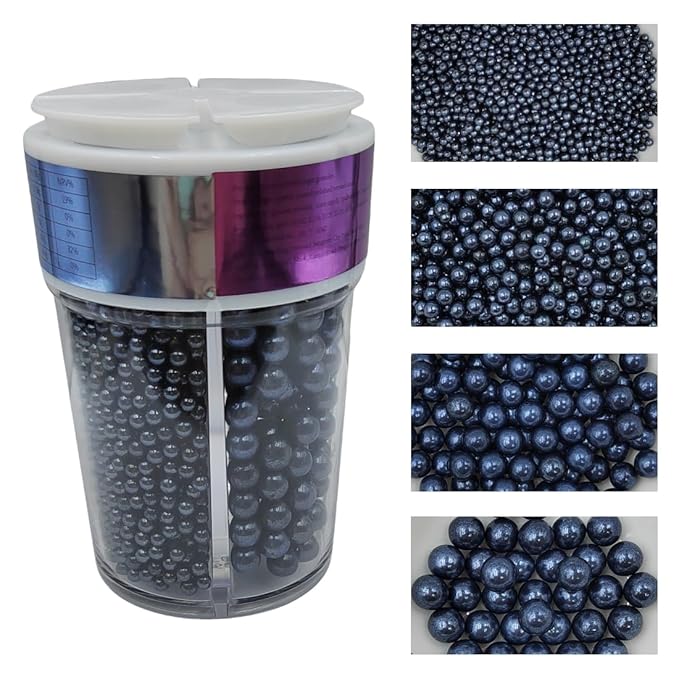 EPHVODI Sprinkles for Cake Decorating, Black Pearl Sugar Sprinkles for Cupcake Toppers Wedding Party Halloween Christmas Supplies, 4 Sizes Sprinkle Mix