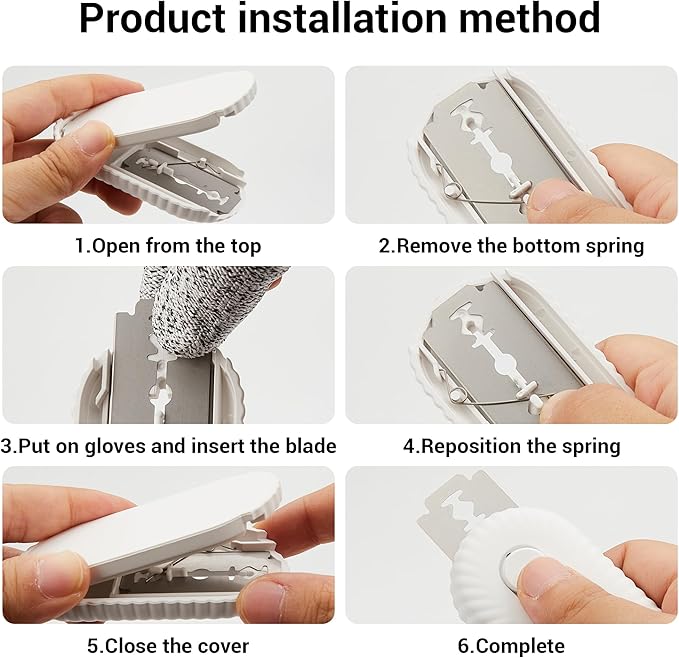UFO Non-Slip Bread Lame - Professional Dough Scoring Tool with 5 Razor Blades,Sourdough Scorer Kit for Artisan Bread Baking,Including User Manual (Ripple White)
