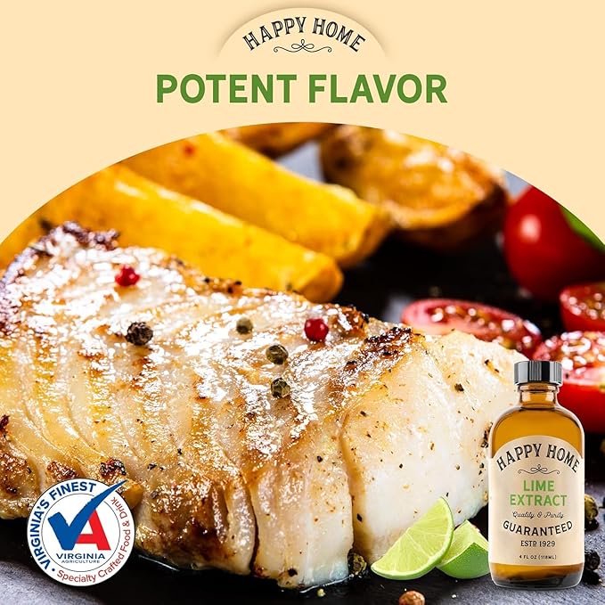 Happy Home Natural Lime Flavor - Certified Kosher, 4 oz.
