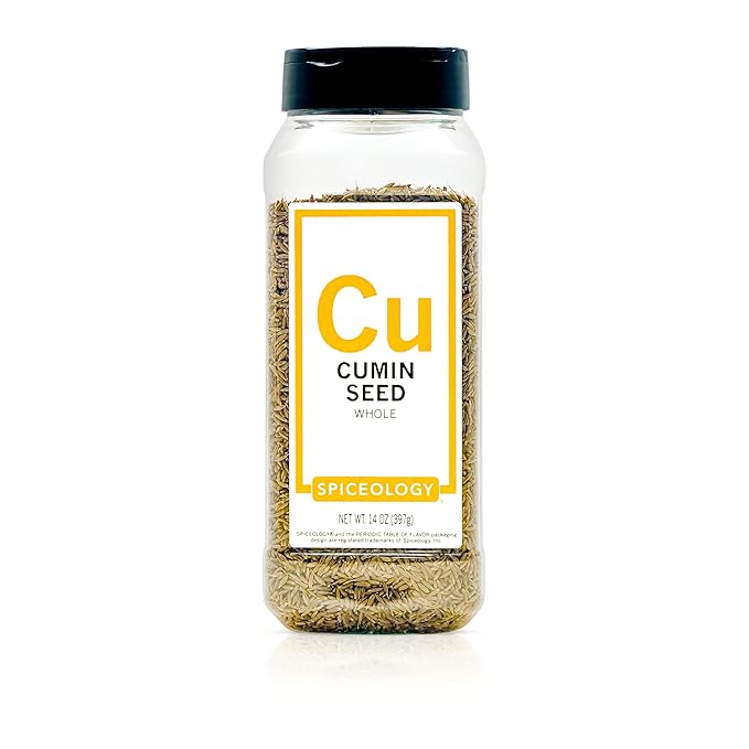 Spiceology – Whole Cumin Seed – Bold, Warm & Earthy Spice – Perfect for Indian, Middle Eastern & Mexican Dishes – Ideal for Curries, Tacos, Rice & Spice Blends – 14 oz