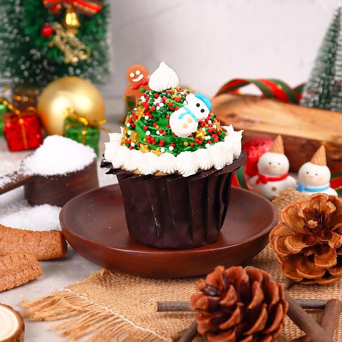 Christmas Nonpareils Sprinkles for Cake Decorating 4.2 Ounce Edible Gold Star Red and Green Holiday Sprinkles Mix for Cupcake Topper Ice Cream Candy Cookie Food Decorative Xmas Dessert
