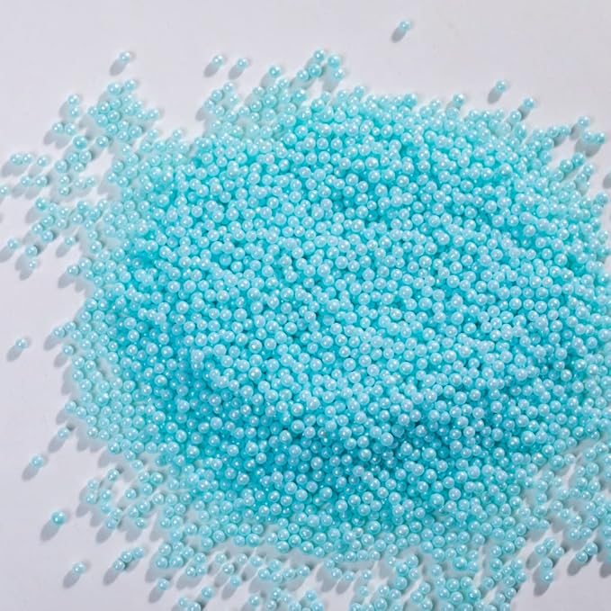 Blue sprinkles Edible Pearl Spinkles 130g/4.6oz,Cake Dessert sprinkles,Cookie sprinkles,Sugar Pearls, Edible Candy Pearls for Cake Cupcake Decorationg 2mm (Blue)