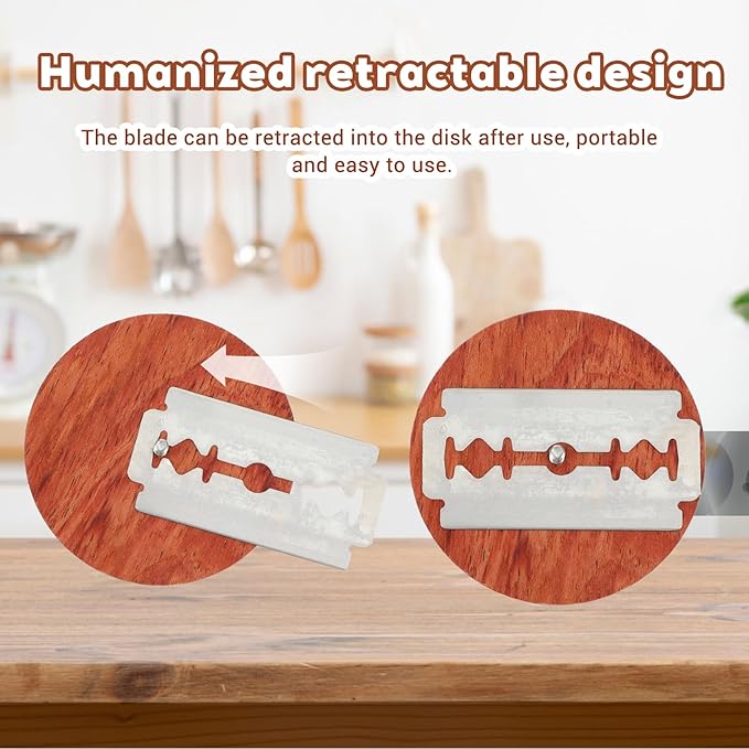 Bread Lame Sourdough Scoring Tool, Wooden Dough Scoring Knife with 5 Razor Blades, Ergonomic UFO Bread Lame Knives Sourdough Razor Scorer Breads Bakers Slashing Baking Tool