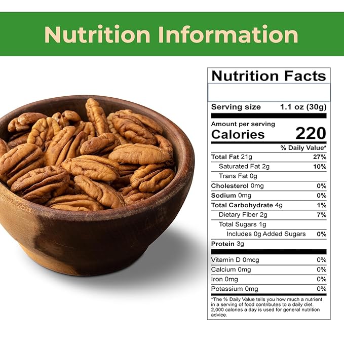 Sincerely Nuts - Raw Pecans (No Shell) | One Lb. Bag | Shelled Whole Pecan | Delicious Healthy Snack Food | For Baking, Snacking and Dessert Treats | Gluten Free and Kosher | Fresh Resealable Bag