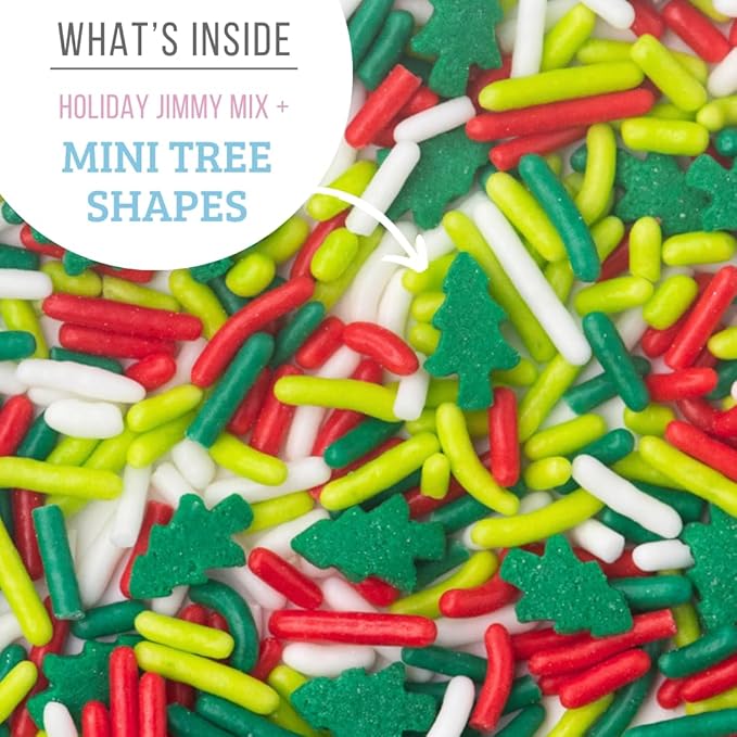 Sweets Indeed, Sprinkles, Bulk, 10 ounce, Edible Sprinkle Mix, Perfect for Cake Decorations, Baking, Ice Cream, Cookies, Cupcake Topper (Christmas)