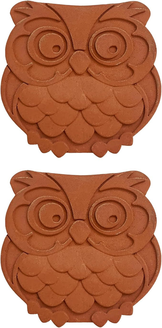 Fox Run Terracotta Brown Sugar Keeper and Saver, Owl, Set of 2
