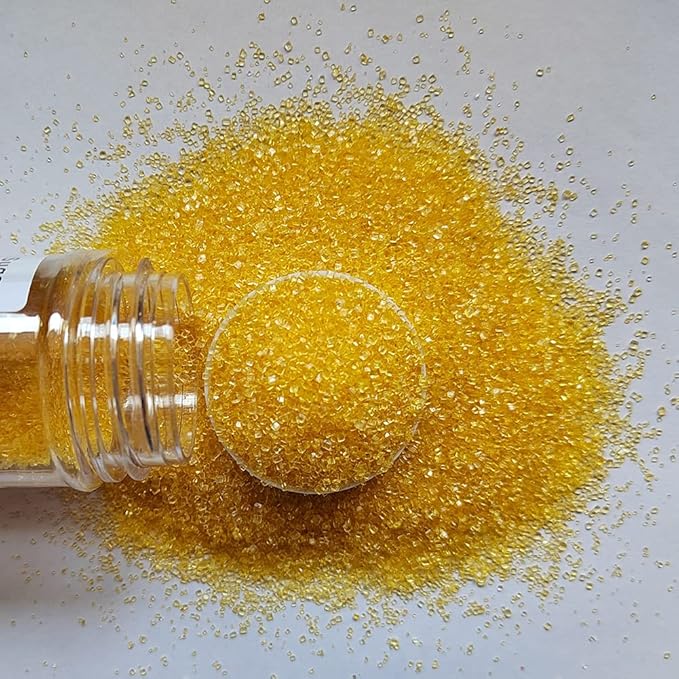 Homankit Sanding Sugar, Yellow Edible Sugar Crystals, Sugar Sprinkles Mix Mix for Celebration Cakes, Cupcakes, Baking, Cookies Decorating, 3.2 OZ