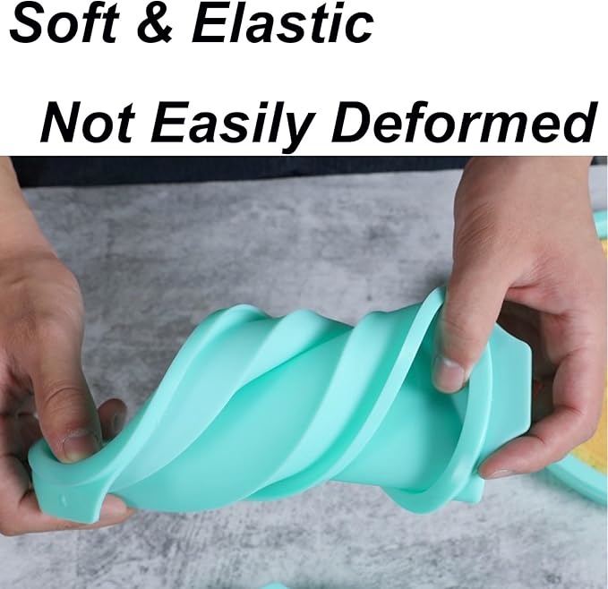 4 Pcs Air Fryer Egg Molds, Silicone Egg Bite Molds for Baking Muffin Top Pan Toast, Non-Stick Air Fryer Accessories (Blue)