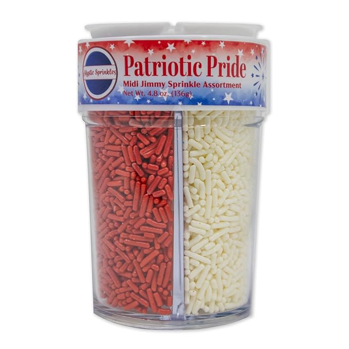 Mystic Sprinkles 4 Cell Sprinkle Assortments (Patriotic Pride Jimmy, Midi)