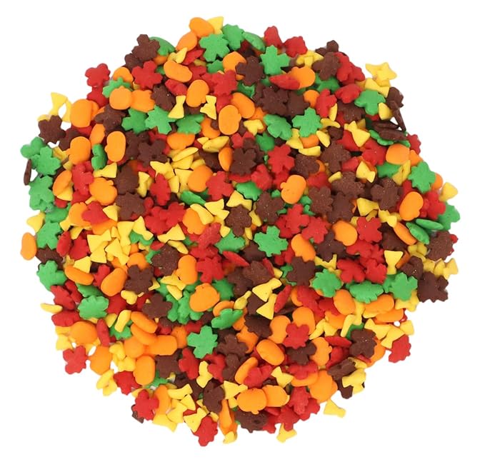 Mystic Sprinkles Autumn/Fall Sprinkle Mixes (Fabulous Fall Leaves Confetti Mix 2.7oz)