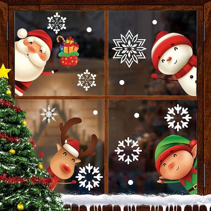 DGAGA Christmas Silk Screen Stencils Reusable Self Adhesive Christmas Chalk Mesh Transfers Silkscreen Pattern Stencil for Winter Decoration, DIY Home and Wood Signs