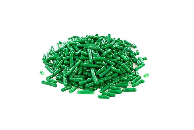 Bakerpan Green Jimmies Sprinkles - 6 Ounces Green Sprinkles for Cake Decorating, Edible Sprinkle for Cupcakes, Ice Cream (Made in USA)
