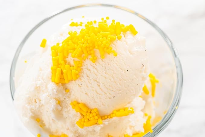 Bakerpan Yellow Nonpareils Sprinkles - 7 Ounces Yellow Sprinkles for Cake Decorating - Edible Nonpareils for Cupcakes, Ice Cream, Cake Decorations (Made in USA)