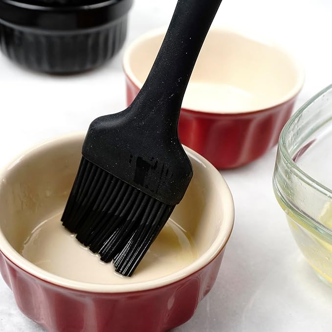 RSVP International (EBB-TQ) Silicone Basting Brush, Black, 8.75" | Gently Spreads Butter, Sauces, Marinades, & More | Dishwasher Safe & Heat Resistant | BBQ Grill, Baking, Preparing Meats