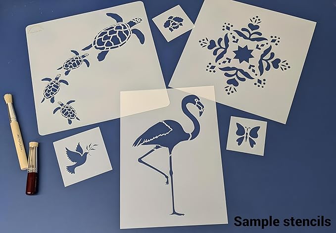 Rosemaling Pattern 3 & 4 Mini Stencils - Reusable Mylar Templates for DIY Crafts, Wood Signs, Walls & Fabric - Nordic Folk Art Painting & Scandinavian Designs - The Artful Stencil