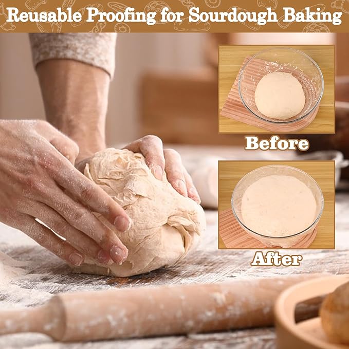 Actvty Bowl Covers for Bread Proofing, 100pcs Large Shower Caps for Sourdough Bread, Fits Bowls Up to 13", Stretchable Reusable Plastic Bowl Cover BPA Free Food Grade