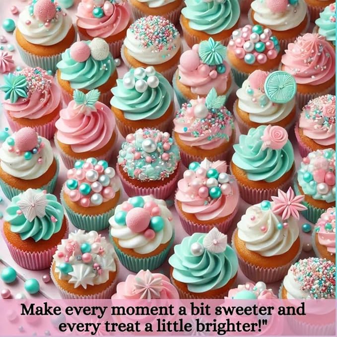 Confect Sprinkles - Love Disco Balls Sprinkles – Pink & Mint Pearl Mix, Decorative Cake Sprinkles for Cupcake & Cake Decoration – Vegan, Gluten-Free, Nut-Free, Soy-Free, Dairy-Free, Palm Oil-Free - 4.2 Oz