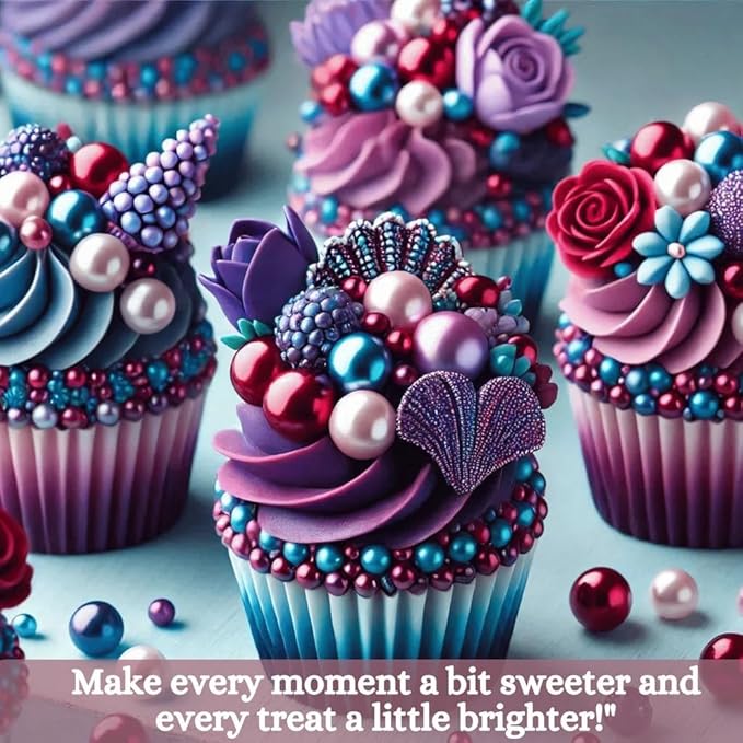 Confect Love Disco Balls Sprinkle Mix – Pink, Blue & Purple Pearl Candy Balls for Cake Decorating, Cupcakes, Cookies & Desserts – Edible Sprinkles Topping | Vegan, Gluten-Free, Nut-Free, Soy-Free, Dairy-Free, Palm Oil-Free- 4.2 Oz