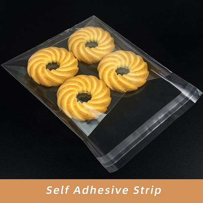 4x4 Inch Cookie Bags, 120 Pcs Clear Self Sealing Cellophane Treat Bags for Candy, Jewelry, Gift Wrapping, Party Favors, Crafts, Cookie Wrappers Self Adhesive