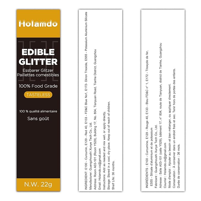 Edible Glitter Spray 22g (Silver) - Metallic Food Coloring Powder, Food-Grade Glitter, Metallic Shimmer Edible Color Powder - Flash Powder for Beverages, Cocktail, Cake Decorating, Baking, Icing, Candy