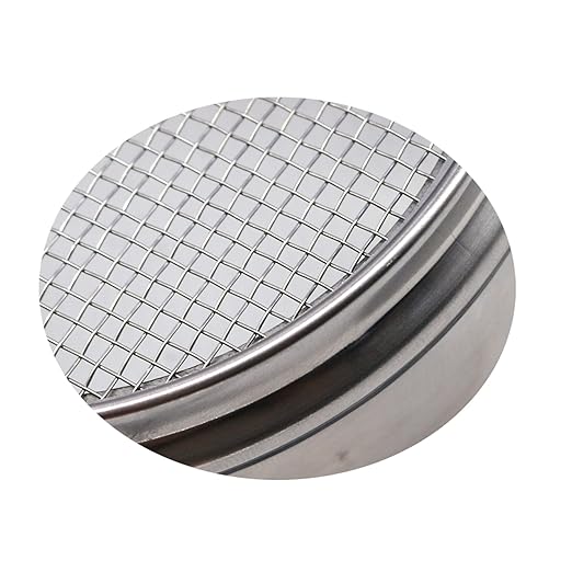 LABALPHA 8 Mesh Lab Sieves, Test Sieve #8 Mesh, 4'' Diameter, 304 Stainless Steel Wire Cloth (2.5mm)