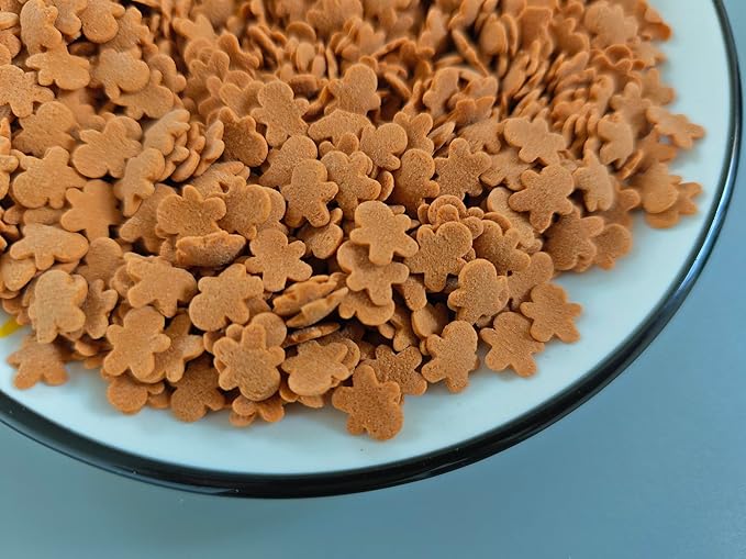 Edible 3.4 oz Brown Christmas Gingerbread Men Confetti Candy Sprinkles Dessert Sprinkle Cupcake Toppers Cookie Decorations for Xmas Cake Decorating