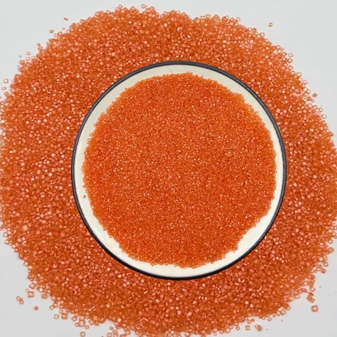 Sentovac Orange Sanding Sugar Sprinkles | Edible Orange Sprinkles for Cake Decorating | 1 Bottle 3.2oz Cookie Decorating Celebrations Wedding Shower Party Chirstmas Supplies