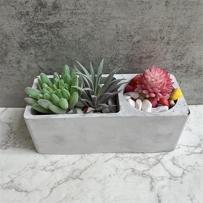 Round Square Plaster Flower Pot Silicone Mold Epoxy Resin Pen Holder Storage Box Mold Succulent Planter Vase Cactus Concrete Mold Cement Clay Mould
