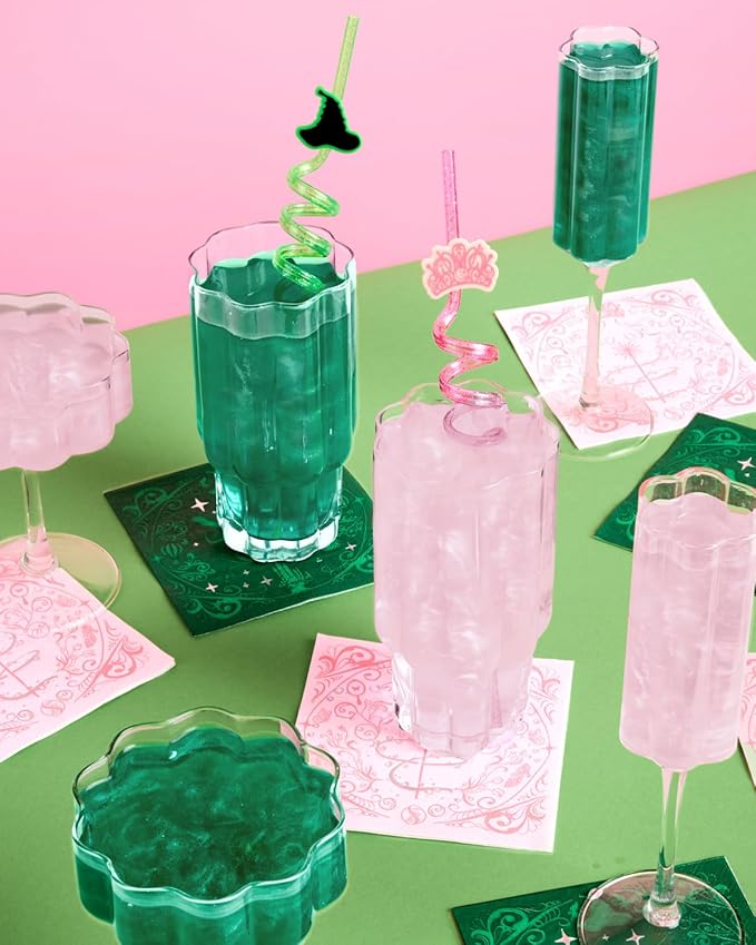 xo, Fetti x Art of Sucre Pink Green Cotton Candy Glitter Drink Bombs - 4 pc, Edible Glitter | Wizard, Magical Birthday Decorations, Kids Party Setting, Girls Spellbound Decor