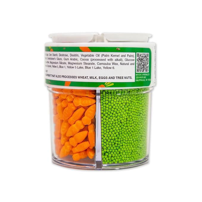 Mystic Sprinkles 4 Cell Sprinkle Assortments (Carrot Patch, Petite)
