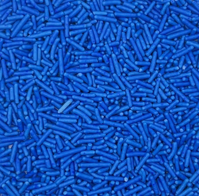 Sentovac Edible Blue Jimmies Sprinkles for Cake Decorating Baking | Cupcake Cookie and Ice Cream Toppers Cake Decorations| Celebrations Wedding Shower Party Chirstmas Supplies 78g/2.75oz