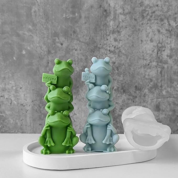 Frog Animal Soap & Candle Making Molds - Silicone 3D Mold for Home Decor