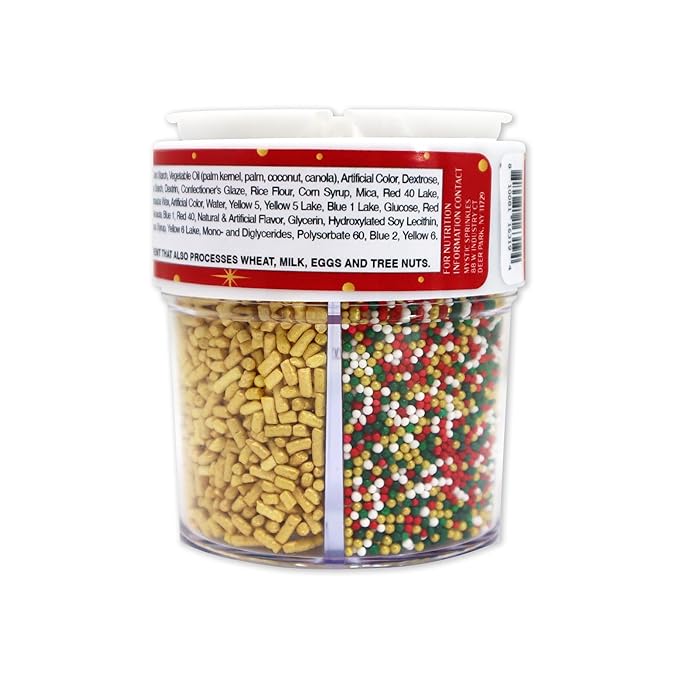 Mystic Sprinkles 4 Cell Sprinkle Assortments (A Classic Christmas in Gold, Petite)