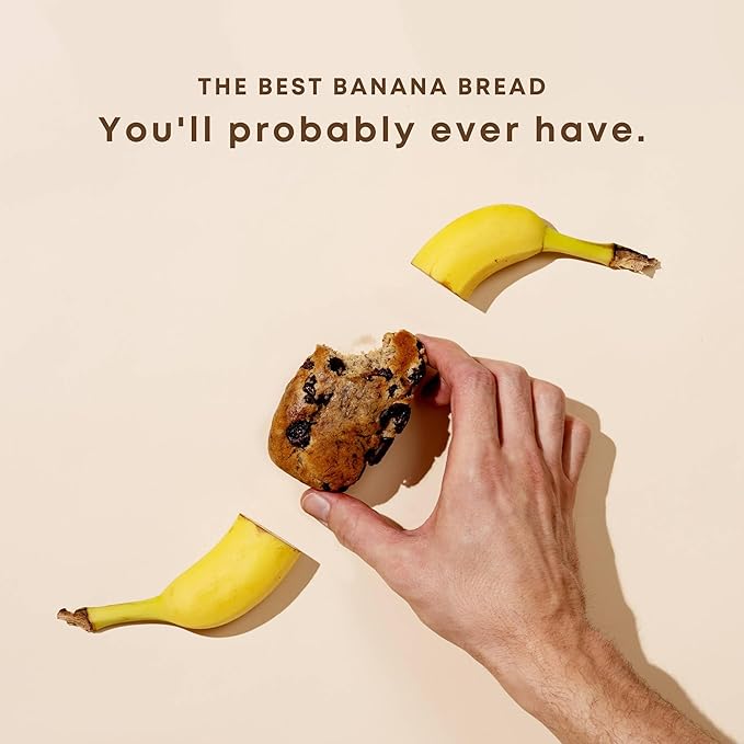 Gourmet Banana Bread by Sweetness Central, Baked Fresh for Each Order, Made with Belgian Chocolate Chips, The Perfect Valentines Day Gifts for Her, Individually Wrapped to Arrive Soft & Moist, 6 Pack