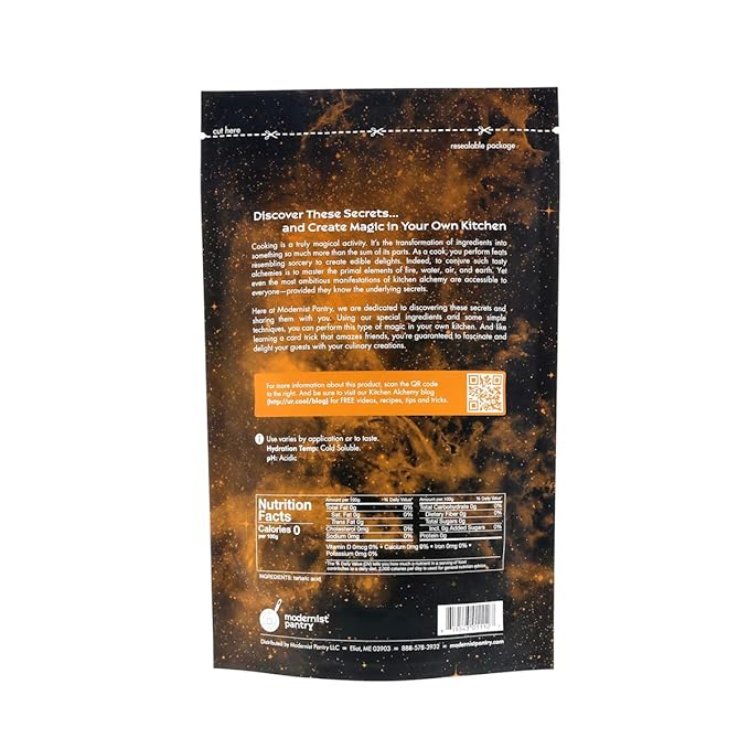 Pure Tartaric Acid ⊘ Non-GMO Gluten-Free Vegan OU Kosher Certified - 400g/14oz