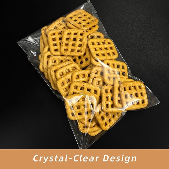 4x6 Inch Cookie Bags, 120 Pcs Clear Self Sealing Cellophane Treat Bags for Candy, Jewelry, Gift Wrapping, Party Favors, Crafts, Cookie Wrappers Self Adhesive