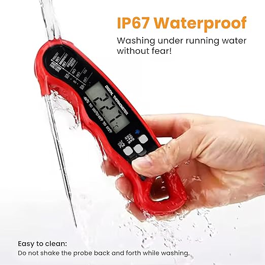 Digital Meat Thermometer for Cooking – Instant Read, Waterproof, Fast and Accurate, Perfect for Grilling, BBQ, Oven, and Kitchen Use