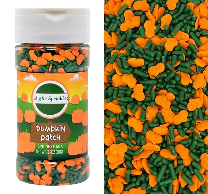 Mystic Sprinkles Autumn/Fall Sprinkle Mixes (Pumpkin Patch Sprinkle Mix 3.2oz)