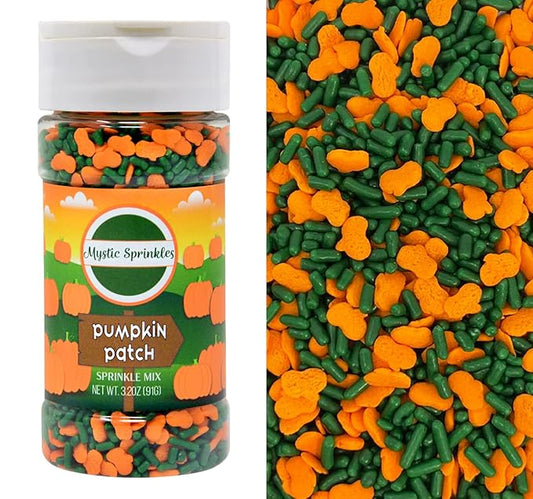 Mystic Sprinkles Autumn/Fall Sprinkle Mixes (Pumpkin Patch Sprinkle Mix 3.2oz)