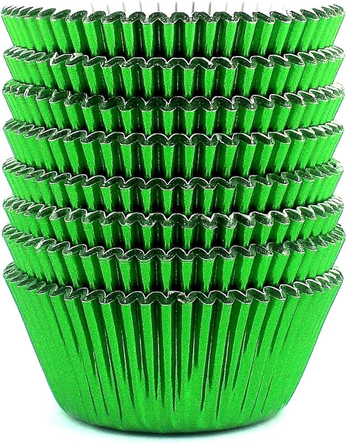 Eoonfirst Green Foil Cupcake Case Liners Christmas Day Baking Muffin Paper Cups 200Pcs