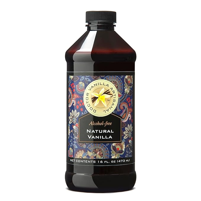 Alcohol-Free Natural Vanilla, Nature Sourced For Baking, Sweet Drinks And More, Small Batch Handcrafted From Madagascar Bourbon Vanilla Pods (16oz)