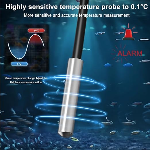 Refrigerator Thermometer Freezer Alarm Digital Freezer Thermometer Fridge Thermometer with Extra Sensor high and Low Temperature Alarm 2pcs White zz10
