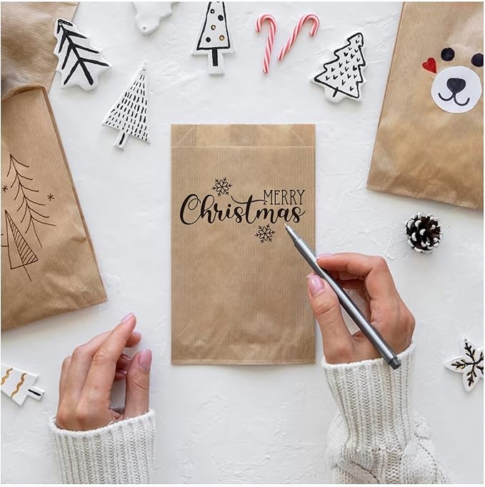 Small Christmas Stencils for Painting on Wood Reusable 4in Round Small Holiday Merry Christmas Stencils Ornament Stencil for Wood Cards Scrapbook Journal Cookie Glass (20pcs Words 4in Round)