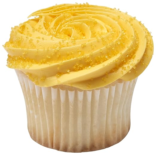DecoPac Sanding Sugar, Yellow Edible Sugar Sprinkles, Edible Sanding Sugar in Handheld Container, Sugar Sprinkle Mix For Celebration Cakes, Cupcakes, Cookies, 33oz - Yellow