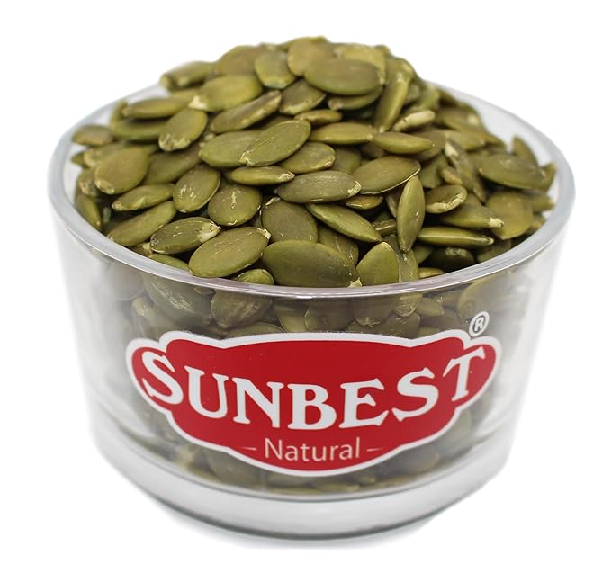 Sunbest Natural Raw Pumpkin Seeds – 5 lb Bulk Bag (80 oz) – Unsalted Pepitas, Nutrient-Rich & Ready to Eat – Vegan, Kosher – Great for Snacking, Cooking & Baking