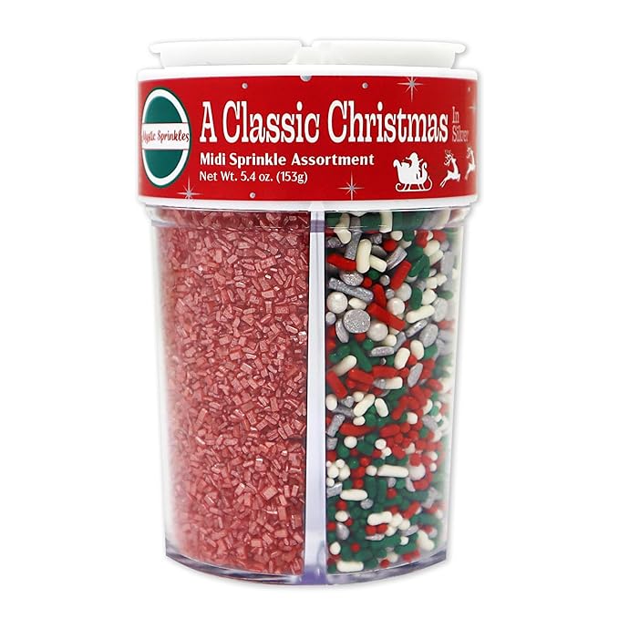 Mystic Sprinkles 4 Cell Sprinkle Assortments (A Classic Christmas in Silver, Midi)