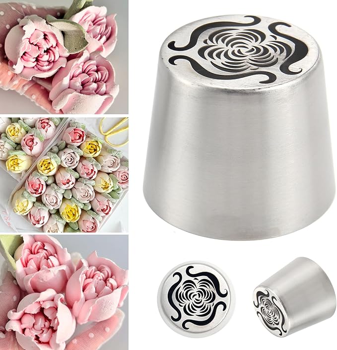 Extra Large Russian Piping Tips for Marshmallows Stainless Steel Flower Frosting Nozzles many styles Cake Decorating Baking tool for Buttercream, Cupcakes Cookies(SL70)